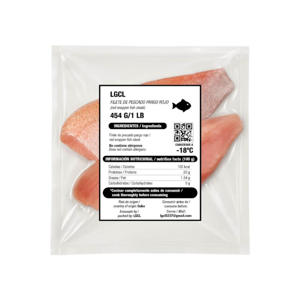 Filete de pescado pargo rojo LGCL (454 g / 1 lb) - Miniatura 2