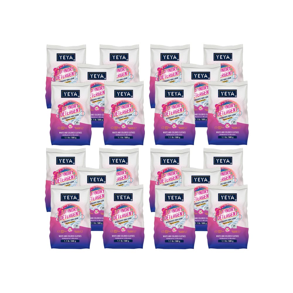 Detergente en polvo con aroma a flores YEYA (20 x 500 g / 1.1 lb) - Miniatura 1