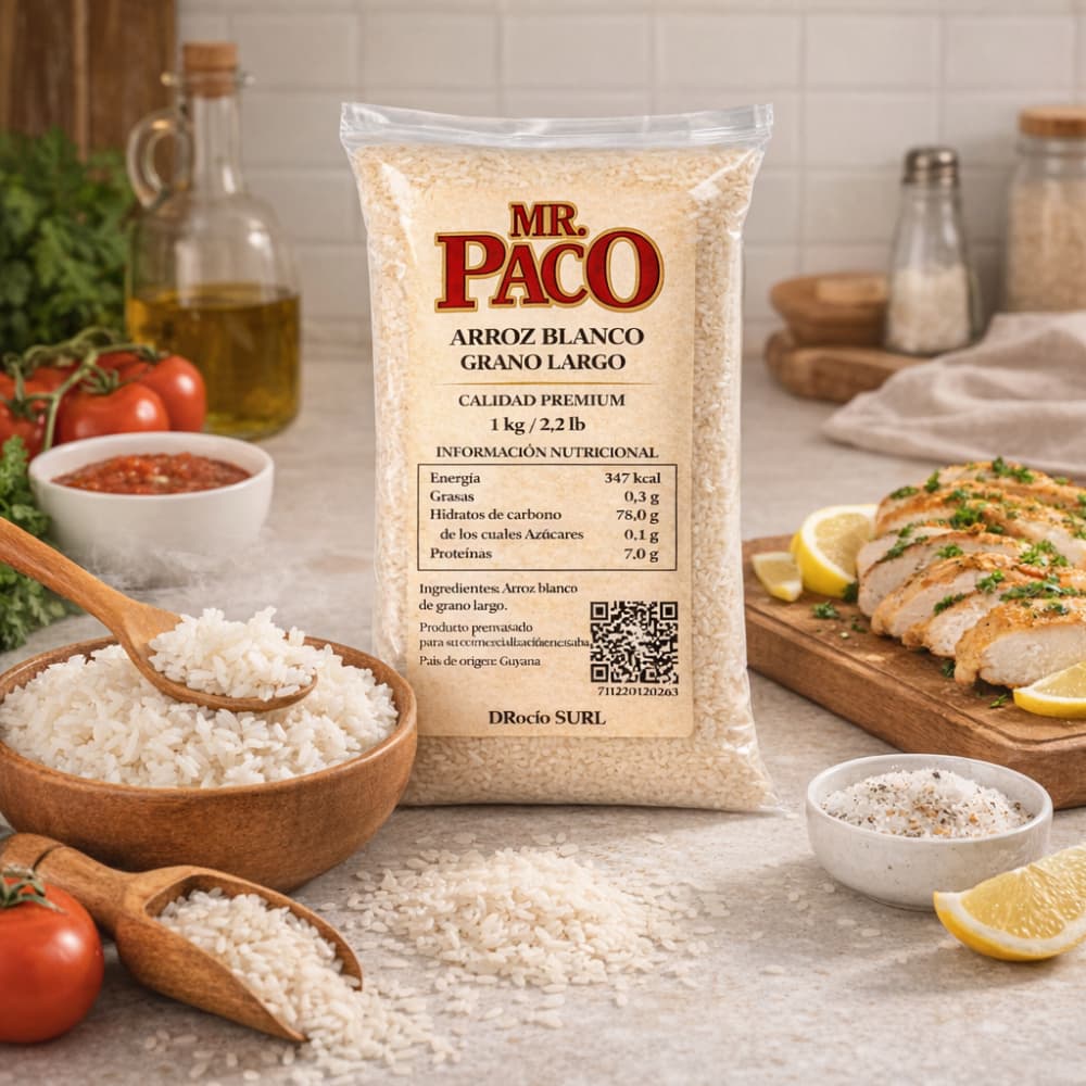 Arroz blanco grano largo Mr. Paco (1 kg / 2.2 lb) - Miniatura 4