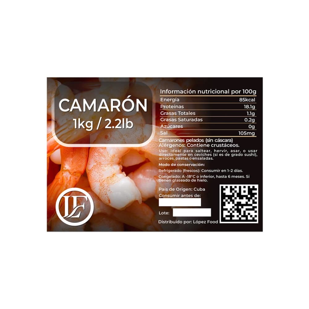 Camarones limpios LF (1 kg / 2.2 lb) - Miniatura 2