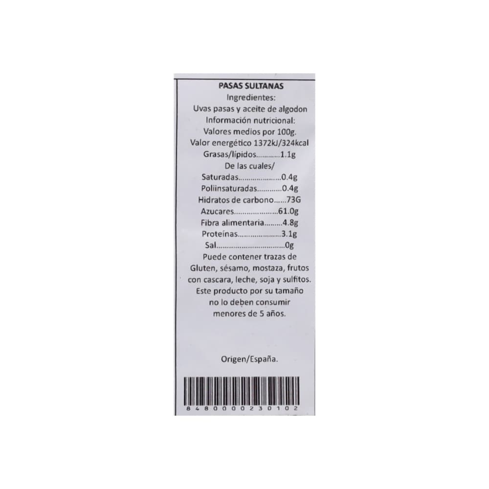 Uvas pasas sultanas Sagacor (100 g / 3.5 oz) - Miniatura 3