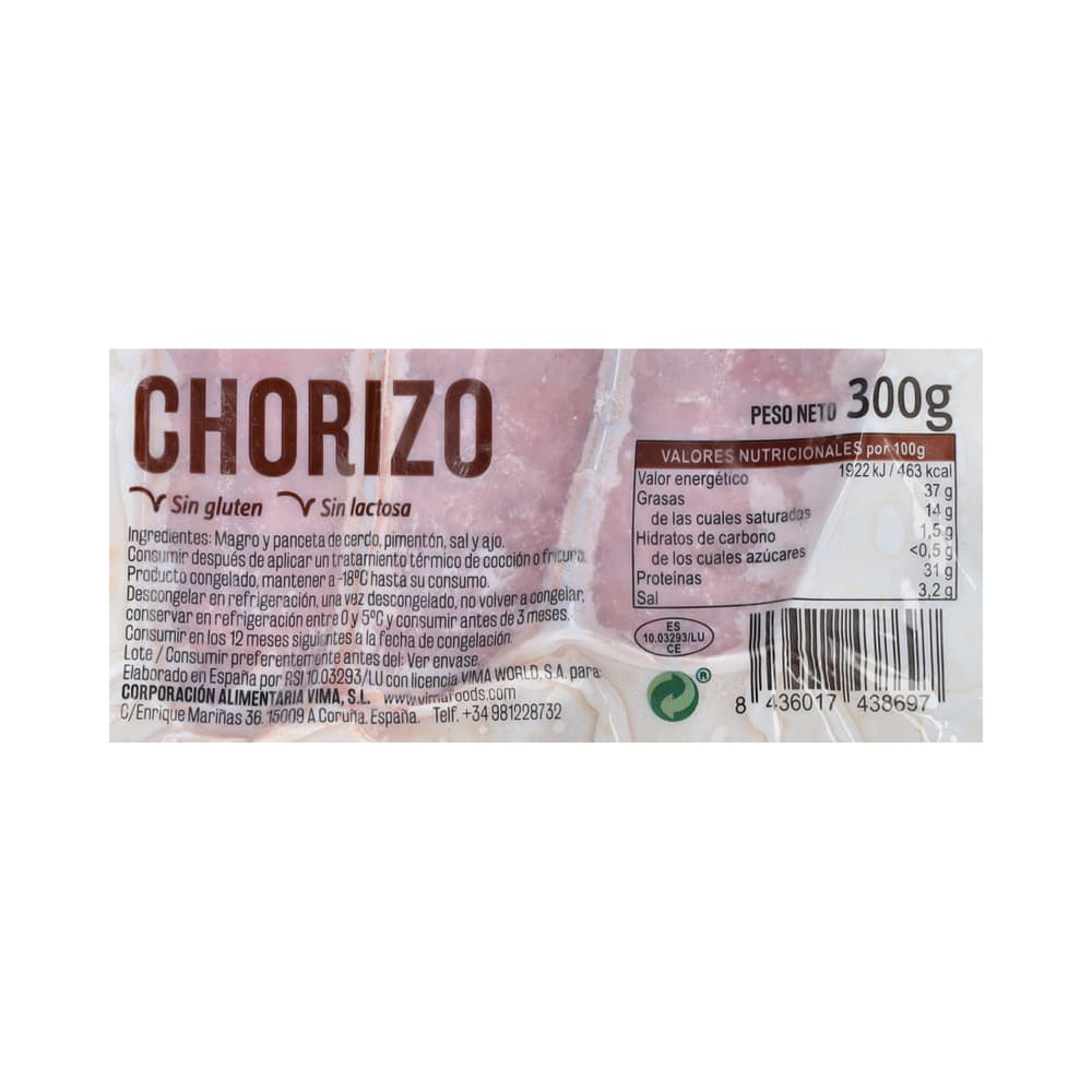 Chorizo entero Vima Foods (300 g / 10.58 oz) - Miniatura 2