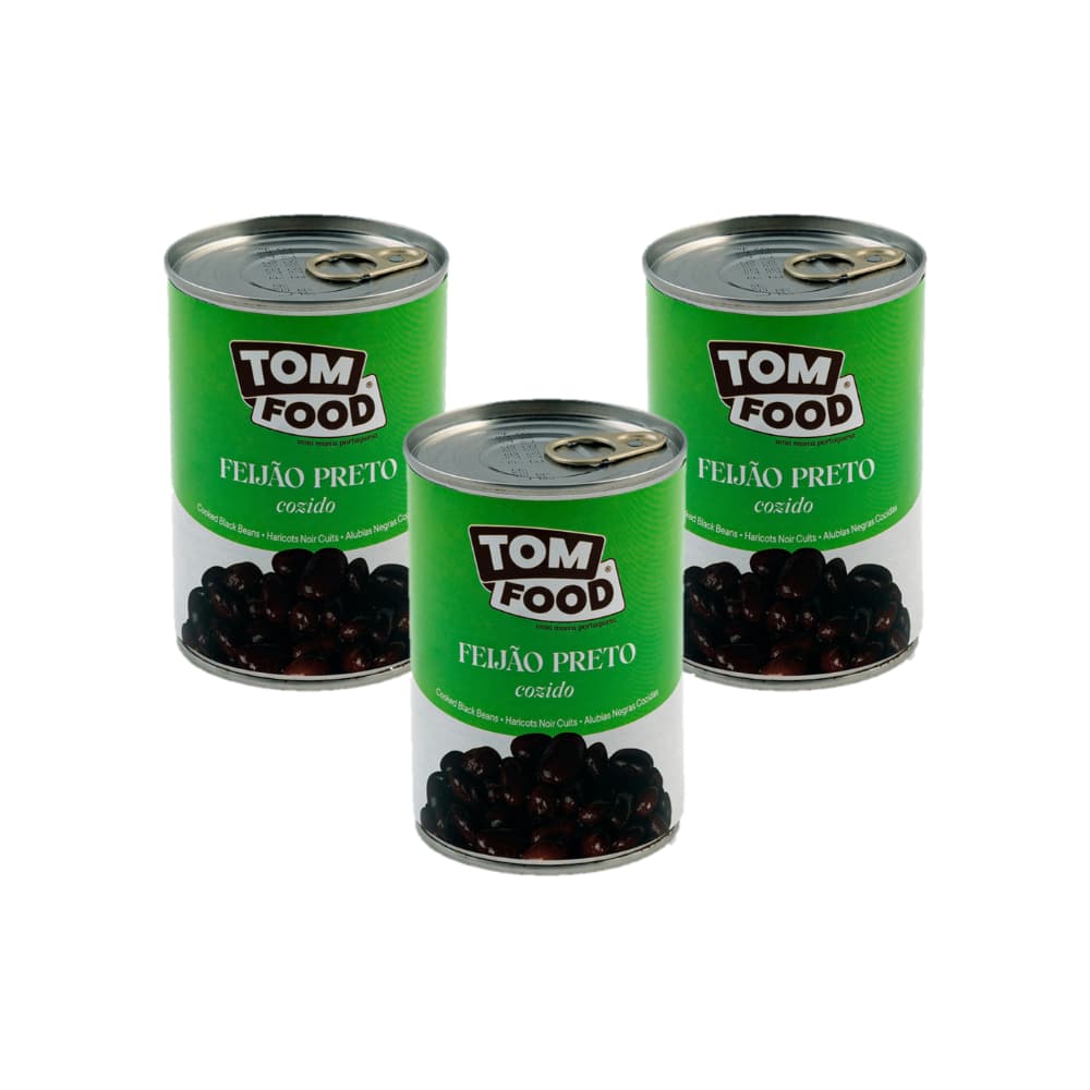 Frijoles negros cocidos Tom Food (3 x 425 g / 15 oz) - Miniatura 1