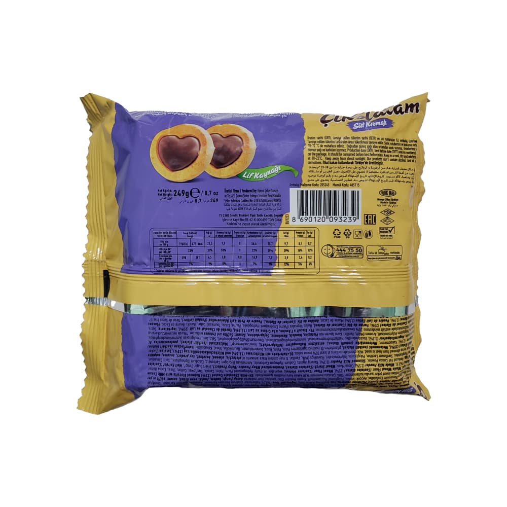 Galletas de avena cubiertas de chocolate con leche y crema de leche Torku (249 g / 8.7 oz) - Miniatura 2