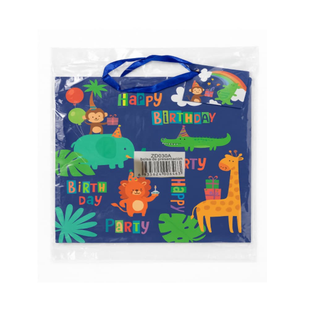 Bolsa de regalo grande con diseño de animales 25 x 13 x 29.5 cm P53 - Miniatura 4