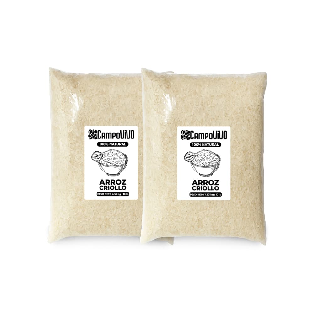 Arroz criollo Campo Vivo (2 x 4.53 kg / 10 lb) - Imagen 1
