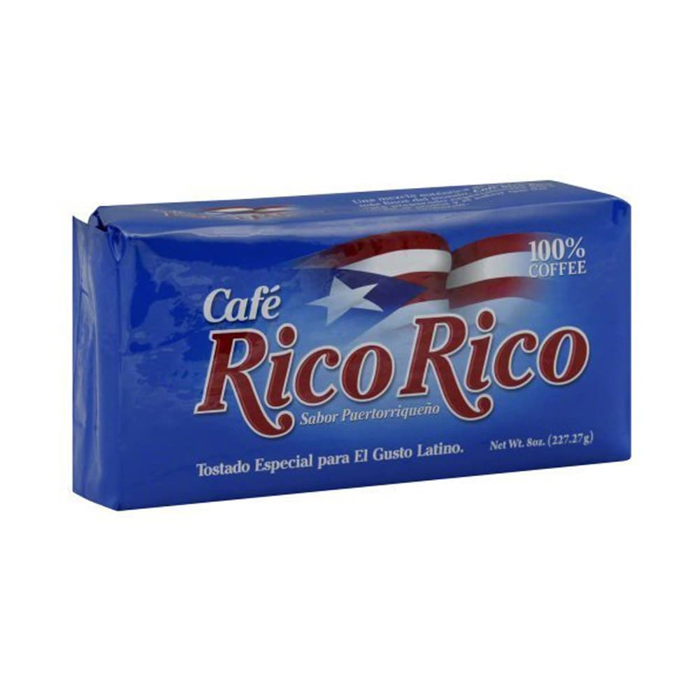 Café molido 100% puro Rico Rico (227.27 g / 8 oz) - Imagen 1