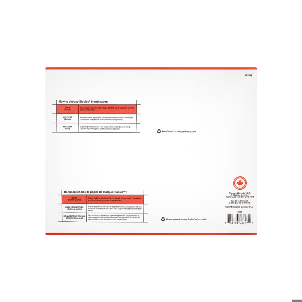 Paquete de hojas formato carta Staples (500 U) - Miniatura 3