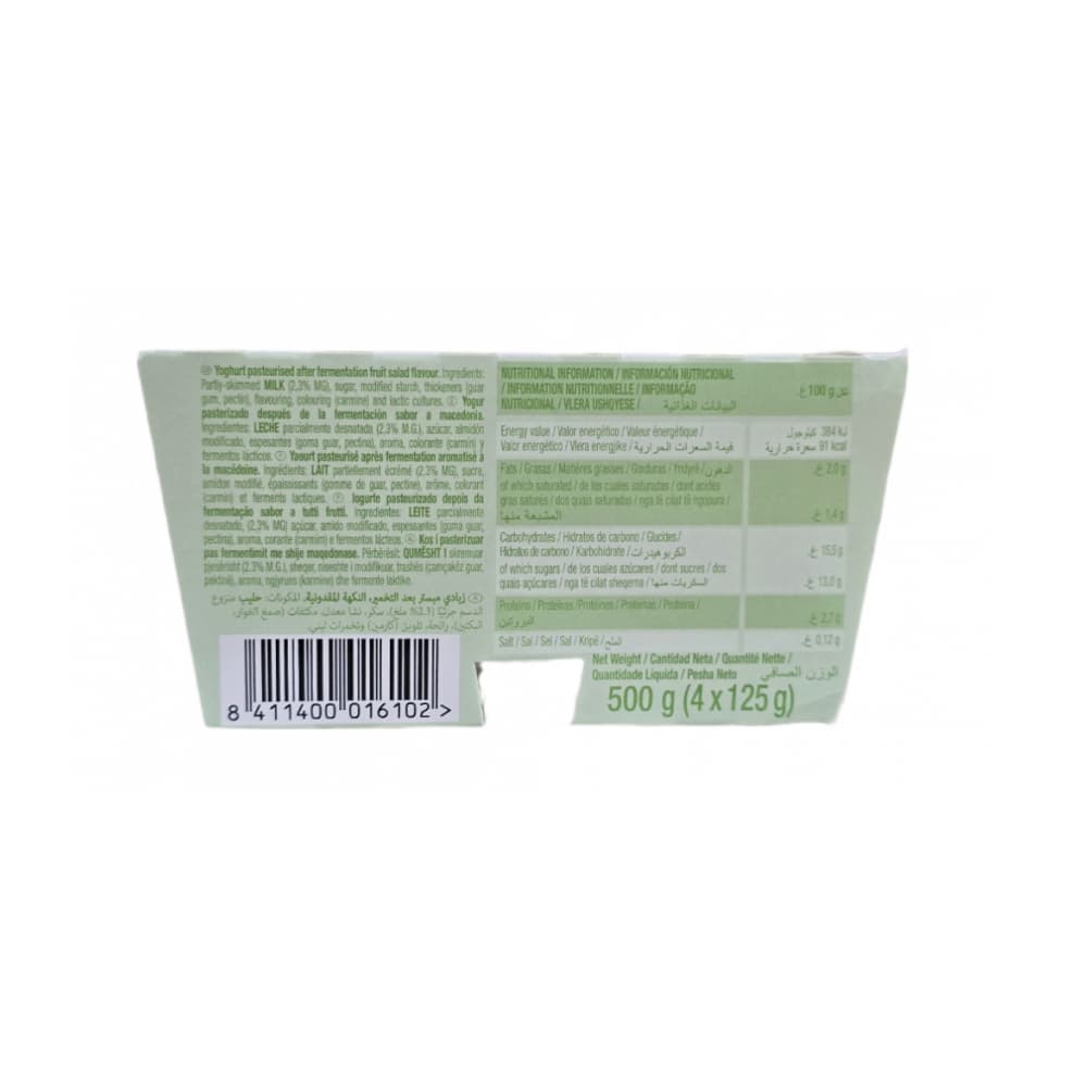 Yogur pasteurizado sabor a macedonia (12 x 125 g) - Miniatura 3