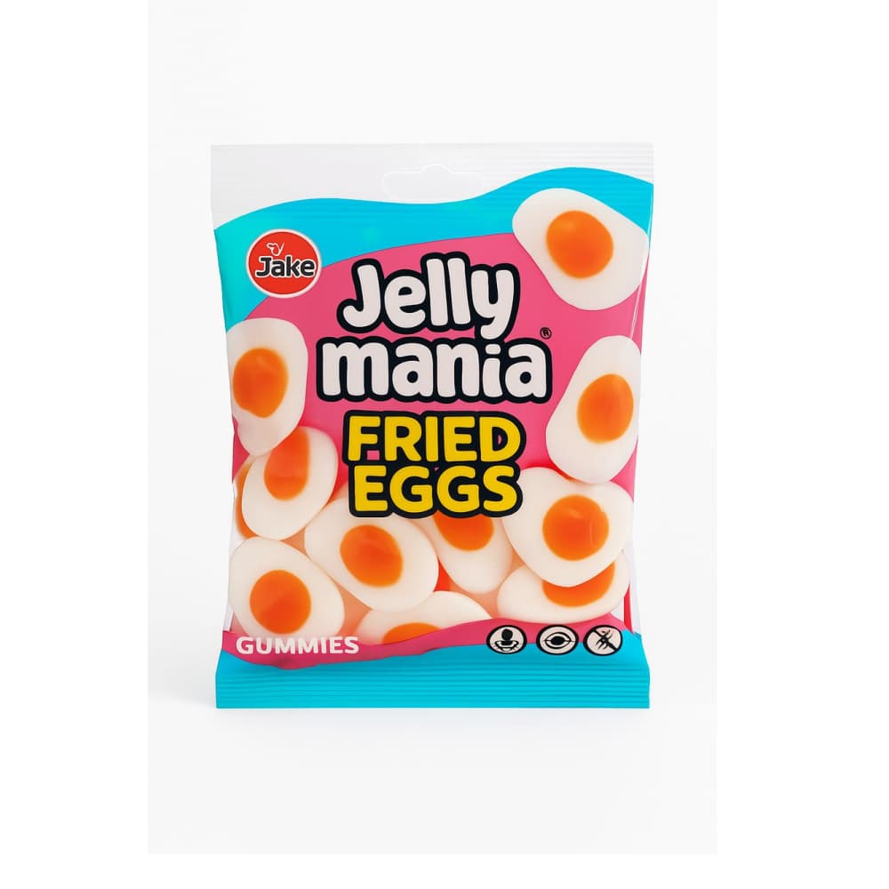 Gomitas con forma de huevo frito Jelly Mania (100 g / 3.5 oz) - Imagen 1