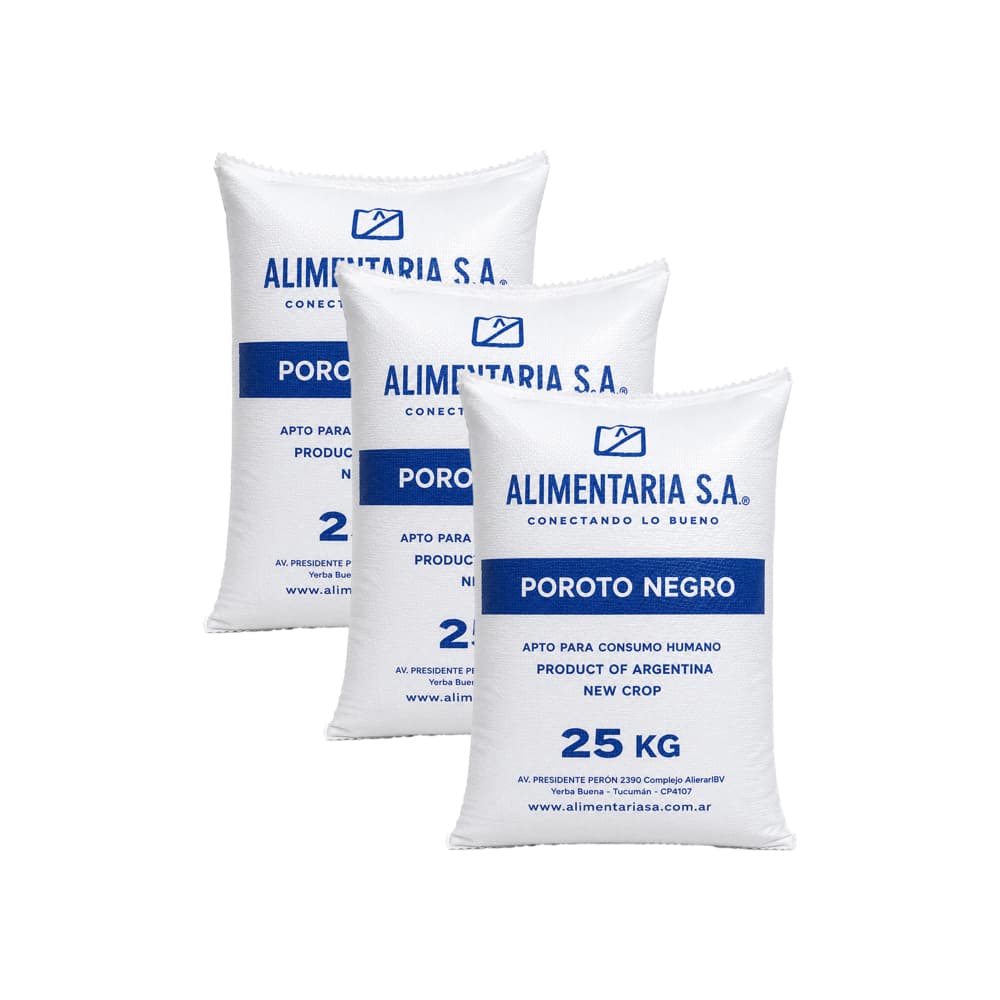 Frijoles negros Alimentaria S.A (3 x 25 kg / 55 lb) - Miniatura 1