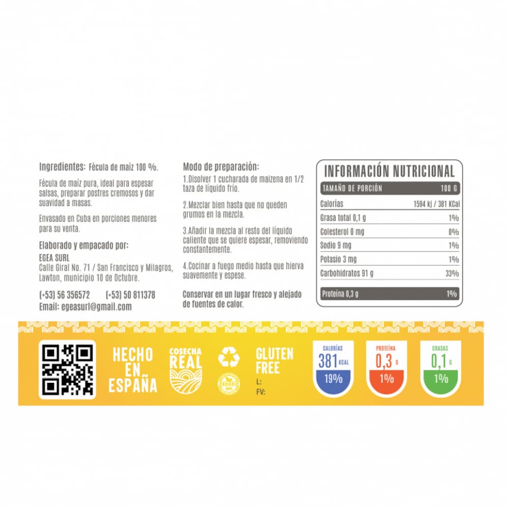 Maicena Cosecha Real (3 x 1 kg / 2.2 lb) - Miniatura 3