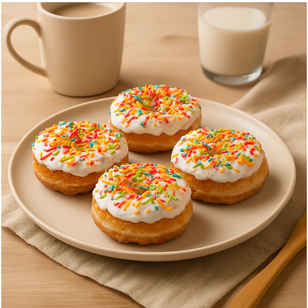 Dona cubierta de dulce de leche y gragea de colores (4 x 116 g / 4.01 oz) - Miniatura 4