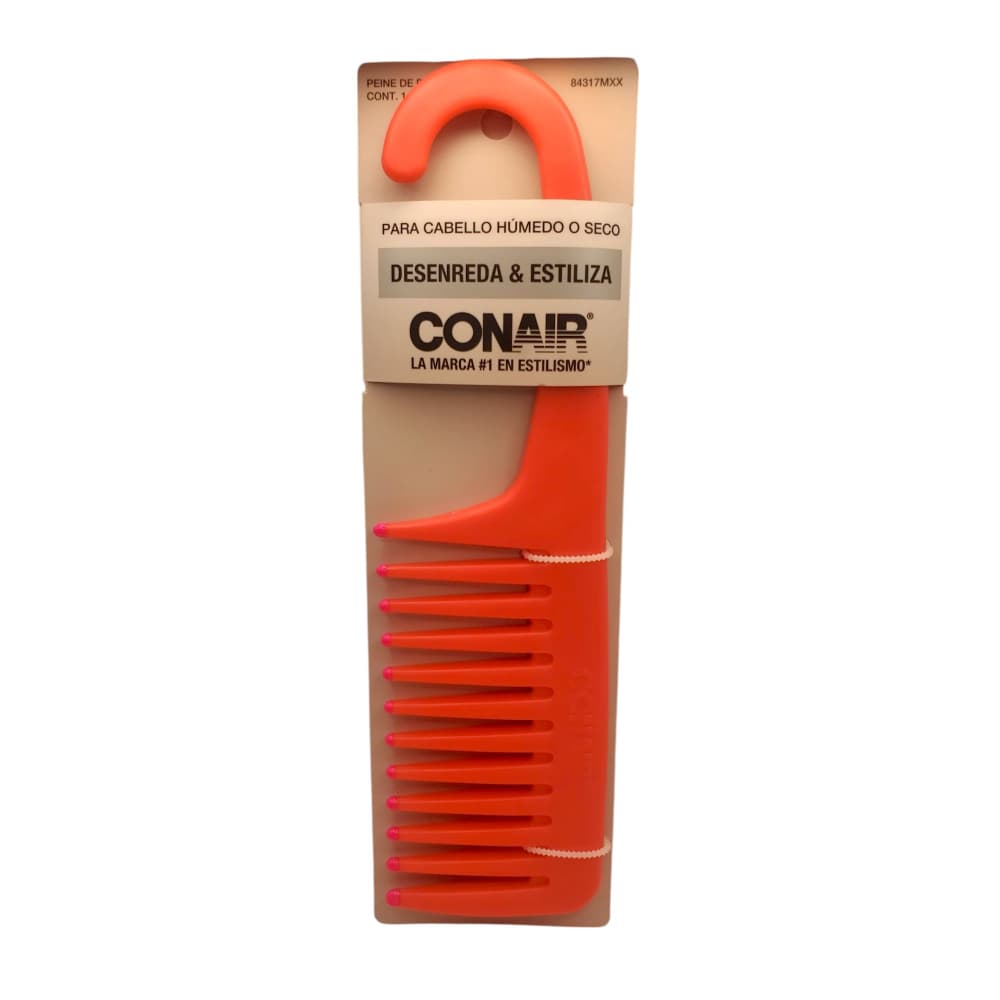 Peine de ducha para cabello húmedo o seco color naranja Conair 84317MXX - Miniatura 2