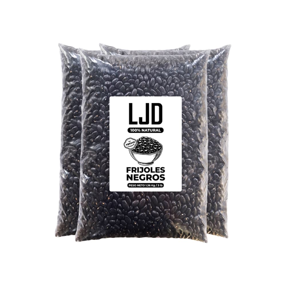 Frijoles negros LJD (3 x 1.36 kg / 3 lb) - Imagen 1