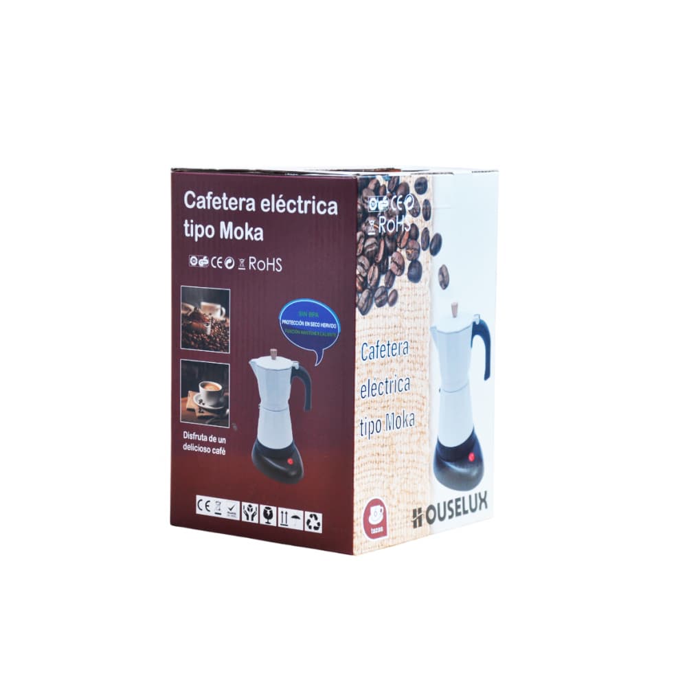 Cafetera eléctrica tipo Moka de 6 Tazas Houseloux - Miniatura 4