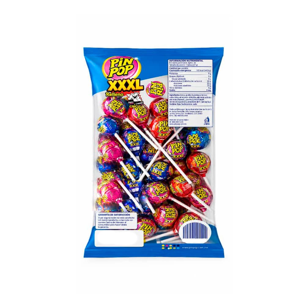 Chupa Chupa doble chicle sabor fresa, sandia y mora azul XXXL Pin Pop (480 g / 1.05 lb) - Miniatura 3