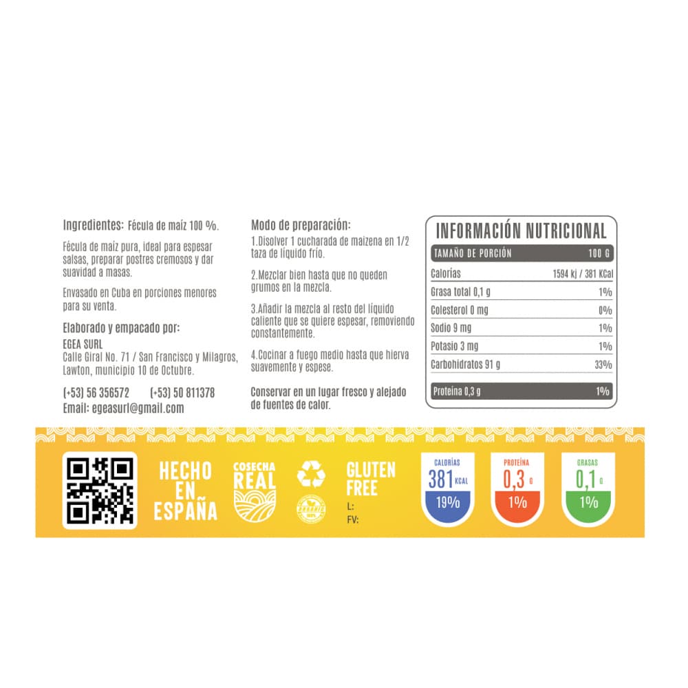 Maicena Cosecha Real (1 kg / 2.2 lb) - Miniatura 3