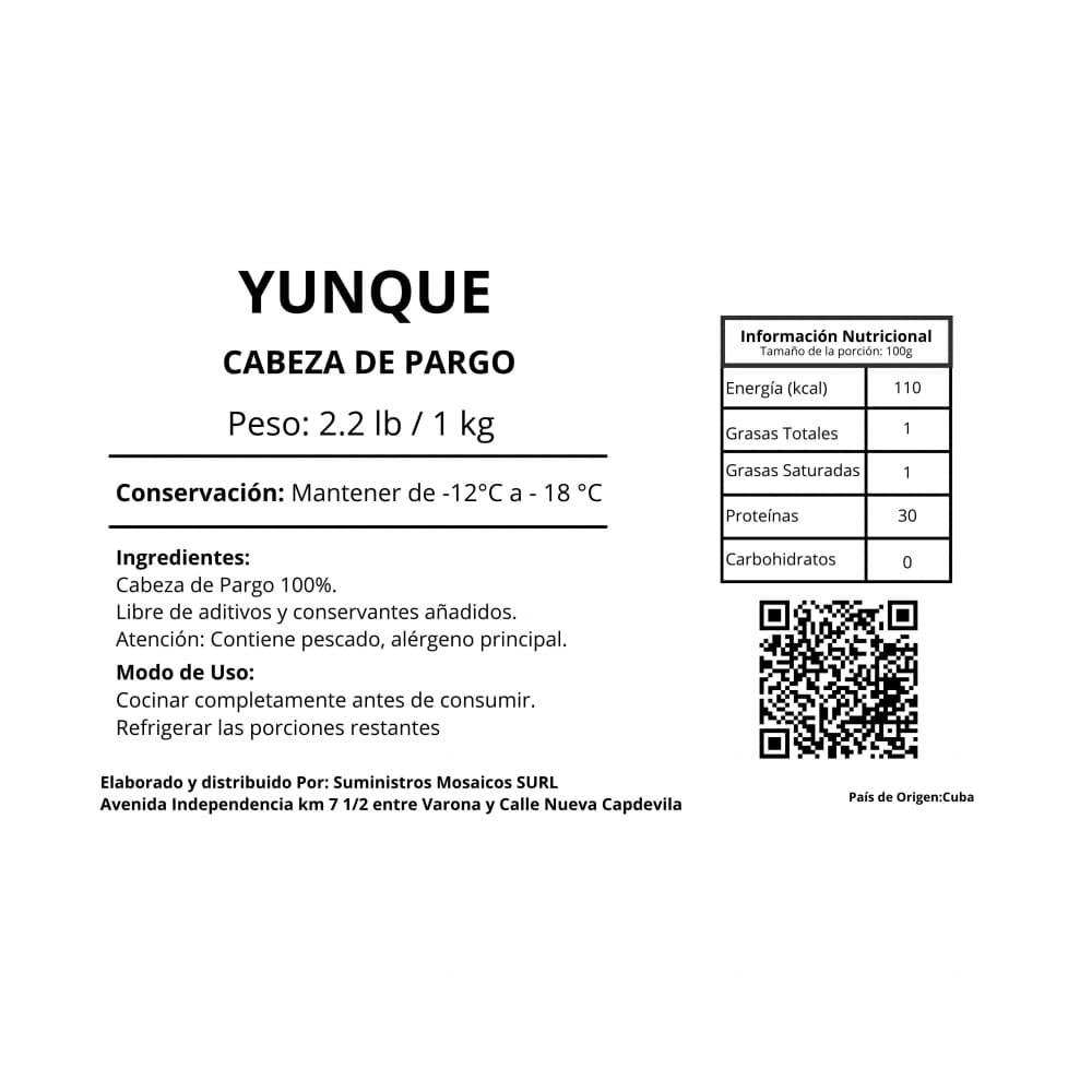 Cabeza de pargo Yunque (1 kg / 2.2 lb) - Miniatura 3