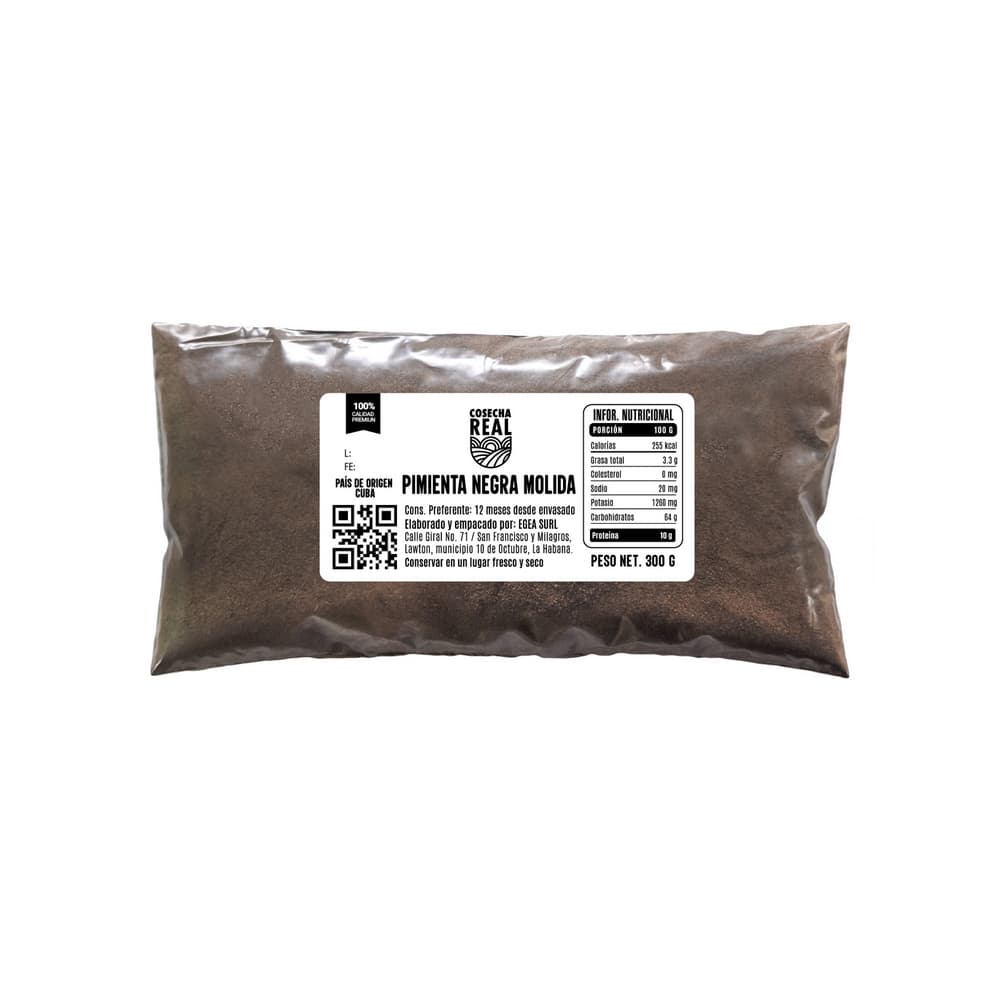Pimienta negra molida Cosecha Real (300 g / 10.58 oz) - Imagen 1