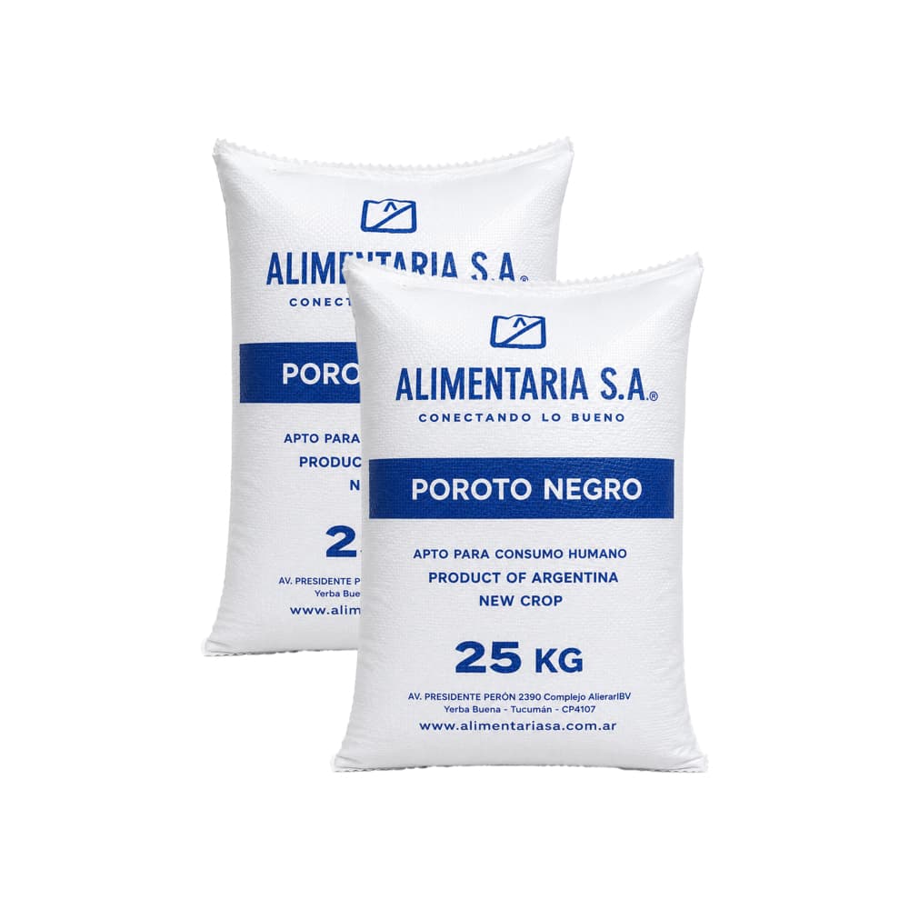Frijoles negros Alimentaria S.A (2 x 25 kg / 55 lb) - Miniatura 1
