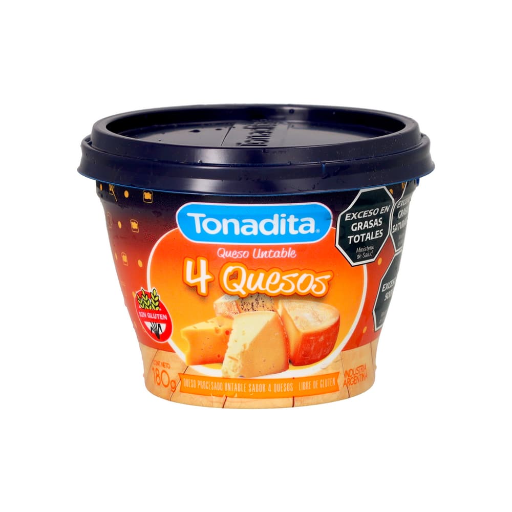 Queso untable sabor a 4 quesos Tonadita (180 g / 6.35 oz) - Imagen 1