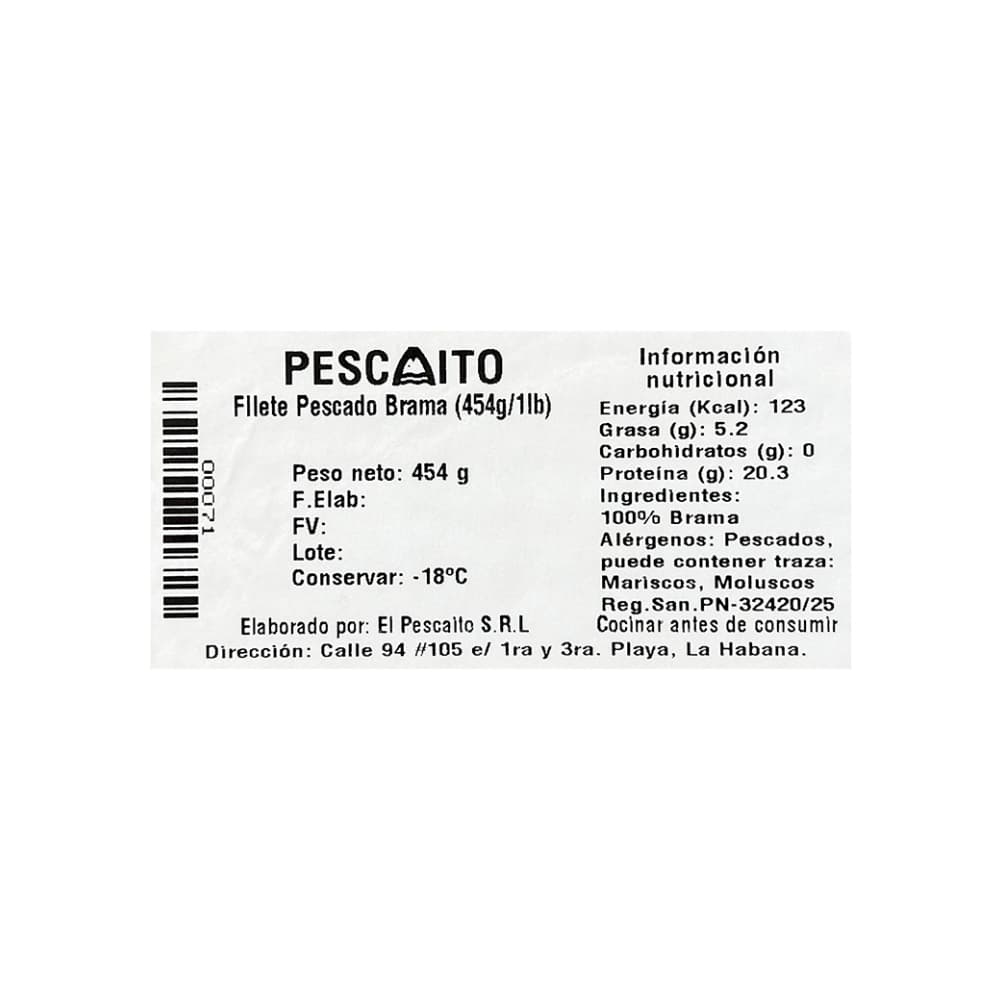 Filete de pescado brama Pescaito (454 g / 1 lb) - Miniatura 3