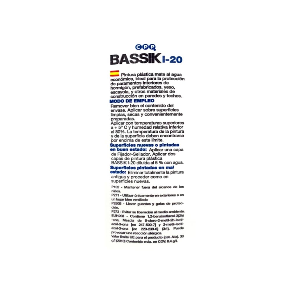 Pintura plástica interior color azul Bassik (15 L) - Miniatura 2