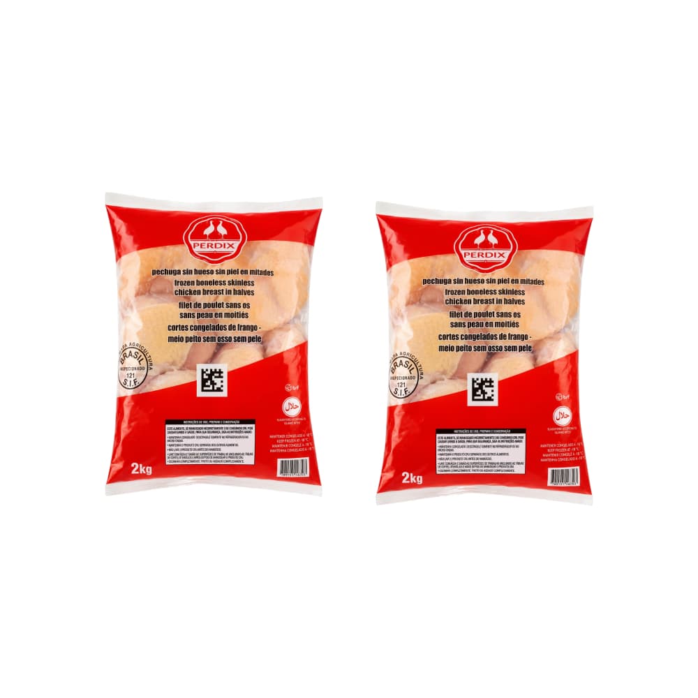Pechuga de pollo sin hueso y sin piel Perdix (2 x 2 kg / 4.4 lb) - Imagen 1