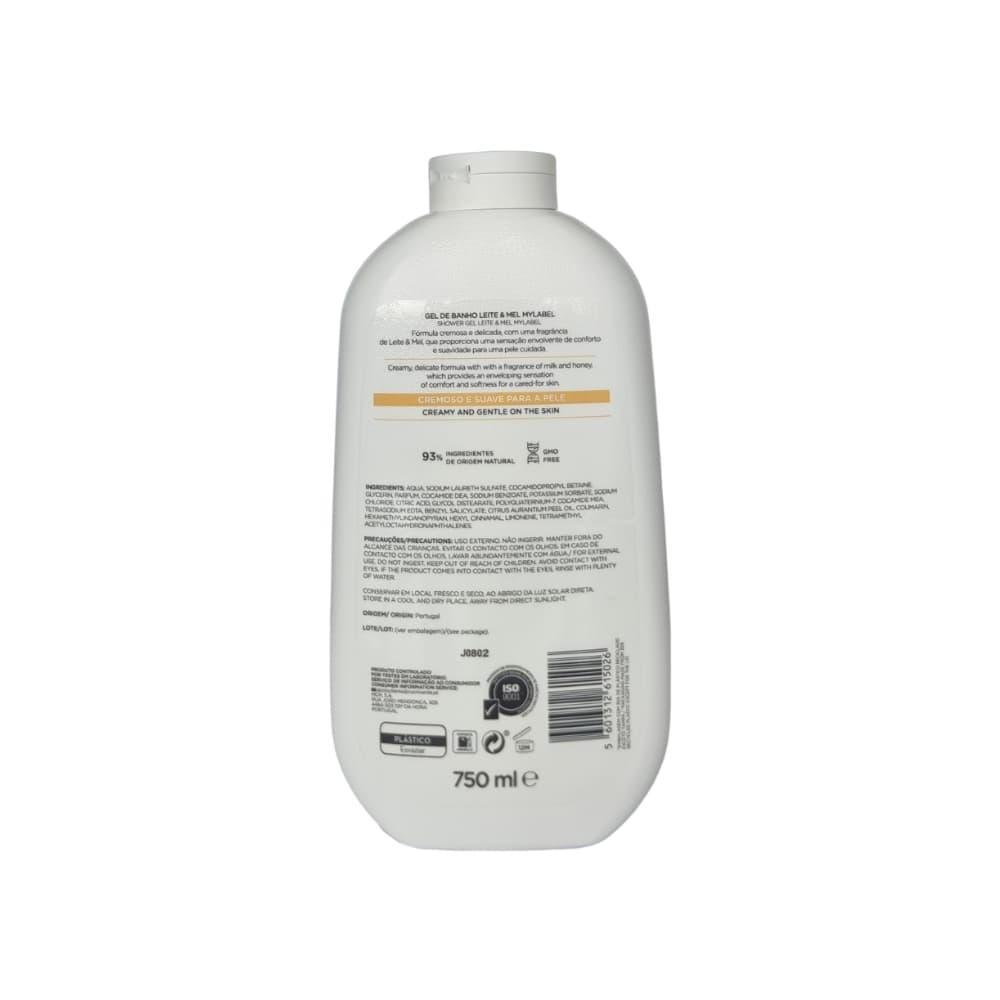 Gel de ducha de leche y miel MyLabel (750 ml / 25.4 oz) - Miniatura 2