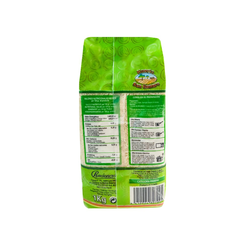 Arroz Huerto San Genaro (1 kg / 2.2 lb) - Miniatura 3