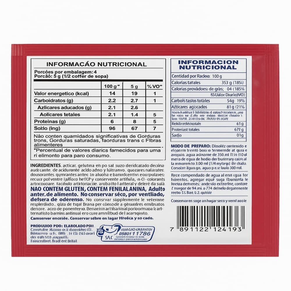 Gelatina sabor frambuesa Qualimax (20 g) - Miniatura 3