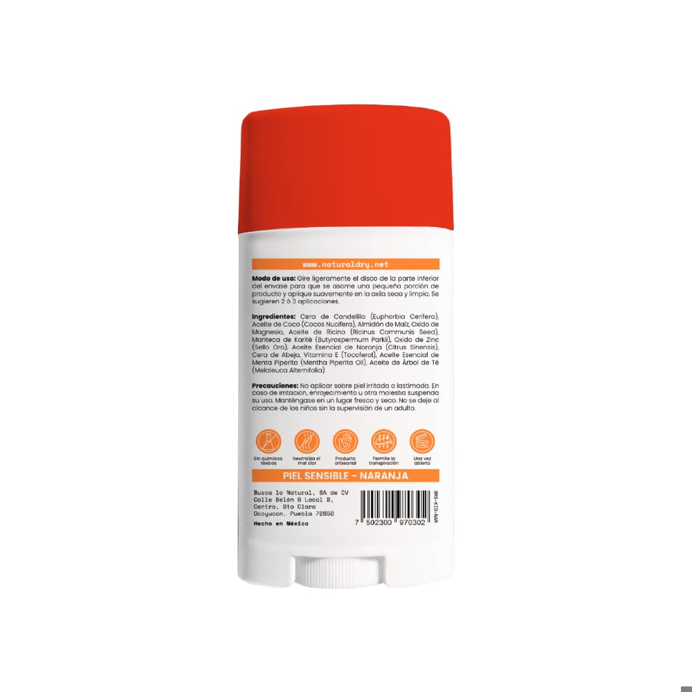 Desodorante natural corporal en barra para niños aroma naranja NaturalDry (50 g / 1.76 oz) - Miniatura 2