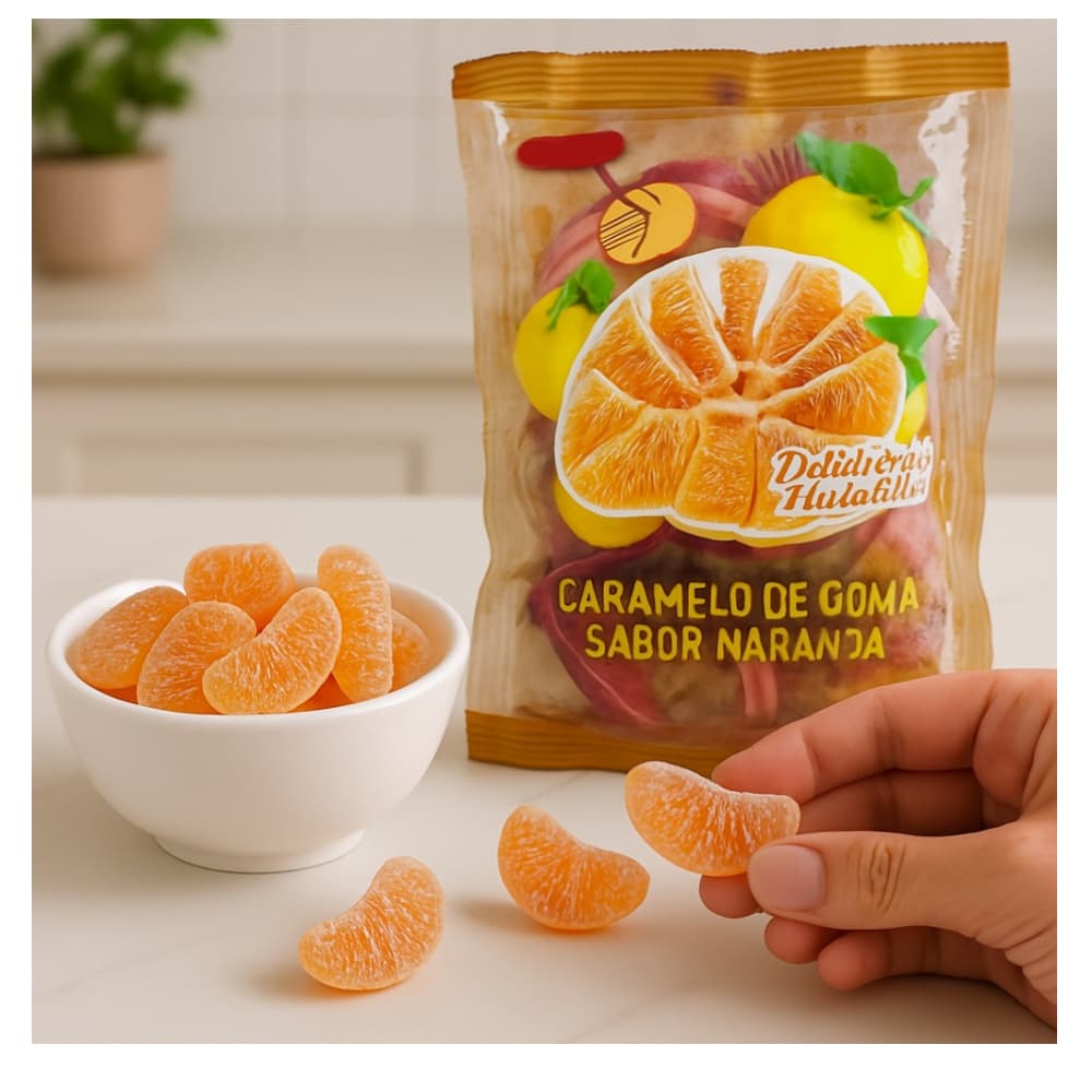 Caramelos de goma sabor naranja (100 g / 3.52 oz) - Miniatura 3