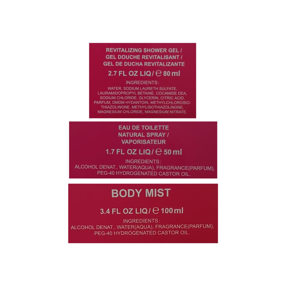 Set de perfume para mujer: Gel de ducha + Eau de toilette + Body mist V.V.Love - Miniatura 3
