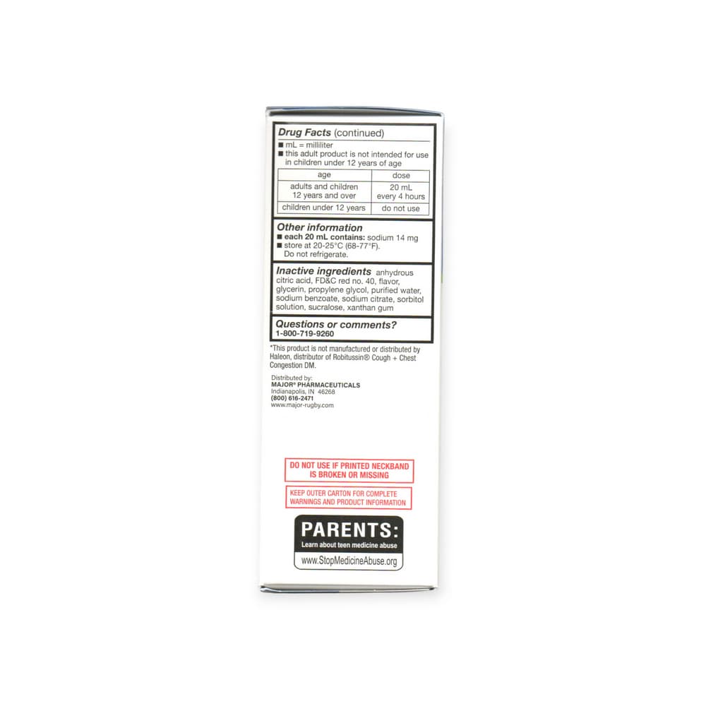 Robafen DM. Dextrometorfano bromidrato 20 mg + Guaifenesina 200 mg Major (237 ml / 8 oz fl) - Miniatura 3