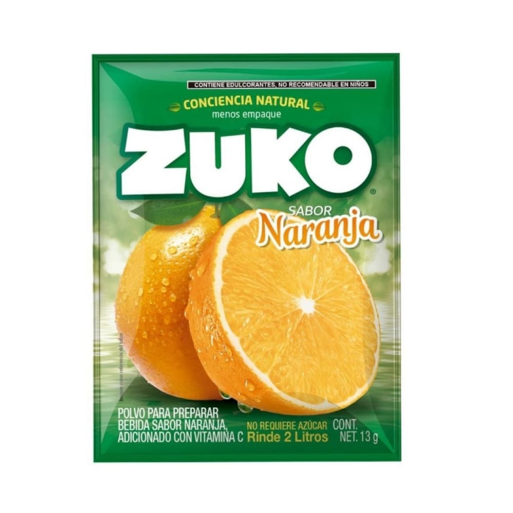 Refresco instantáneo sabor naranja Zuko (13 g) - Imagen 1