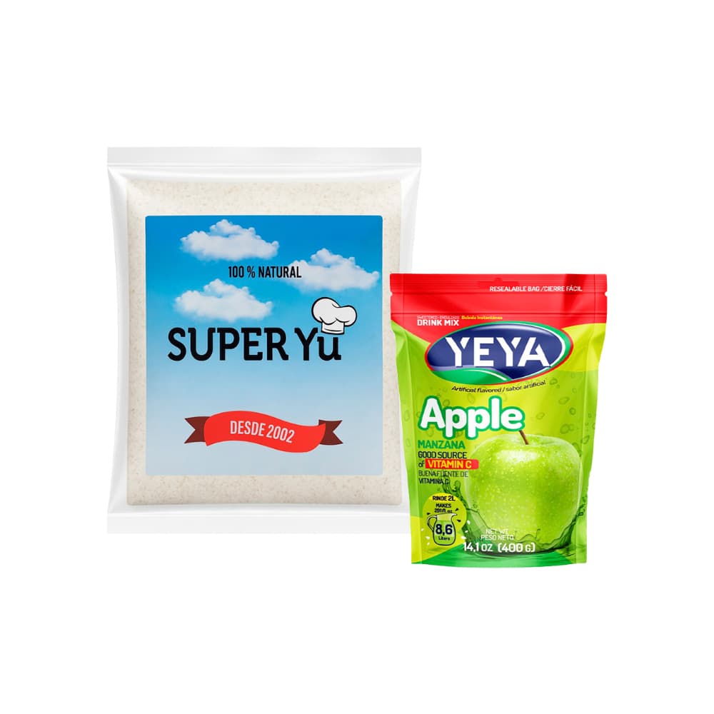 Combo de refresco instantáneo sabor limón + refresco instantáneo sabor manzana - Imagen 1