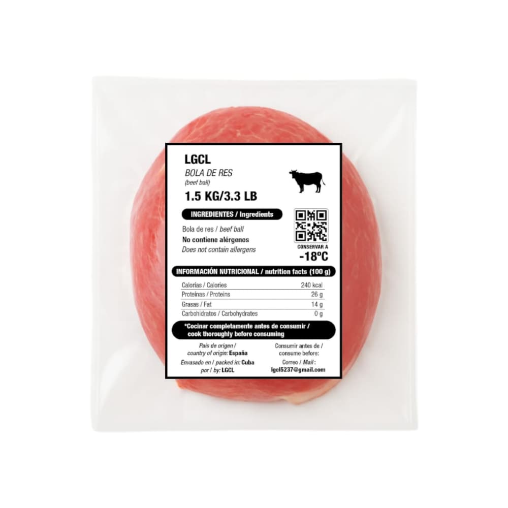 Bola de res LGCL (1.5 kg / 3.3 lb) - Miniatura 2