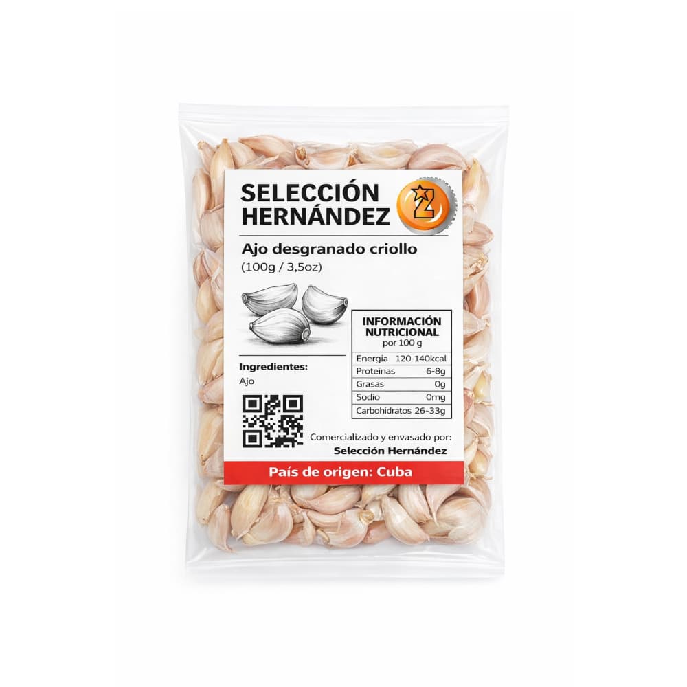 Ajo desgranado criollo Selección Hernández (100 g / 3.5 oz) - Miniatura 1