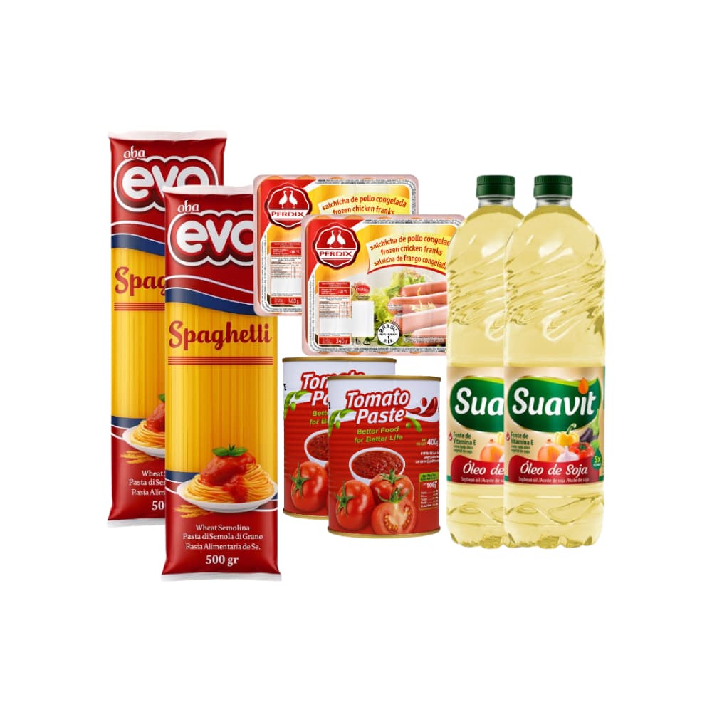 Combo de Aceites + Salchichas + Pastas de tomate + Espaguetis - Imagen 1