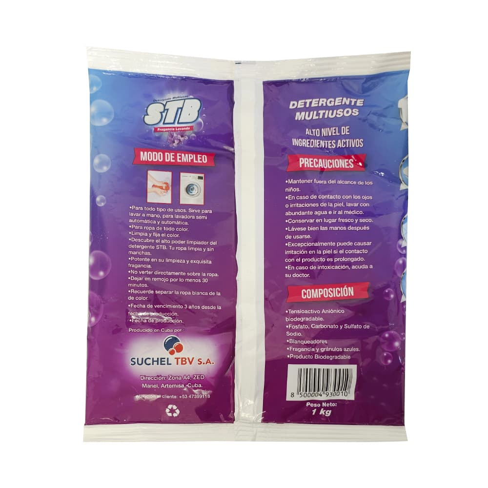 Detergente en polvo fragancia rosas STB (1 kg / 2.2 lb) - Miniatura 2