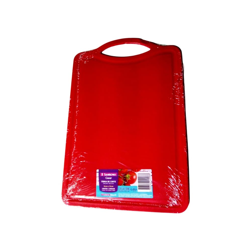 Tabla de cortar roja de plástico Sanremo (36 cm) - Miniatura 3