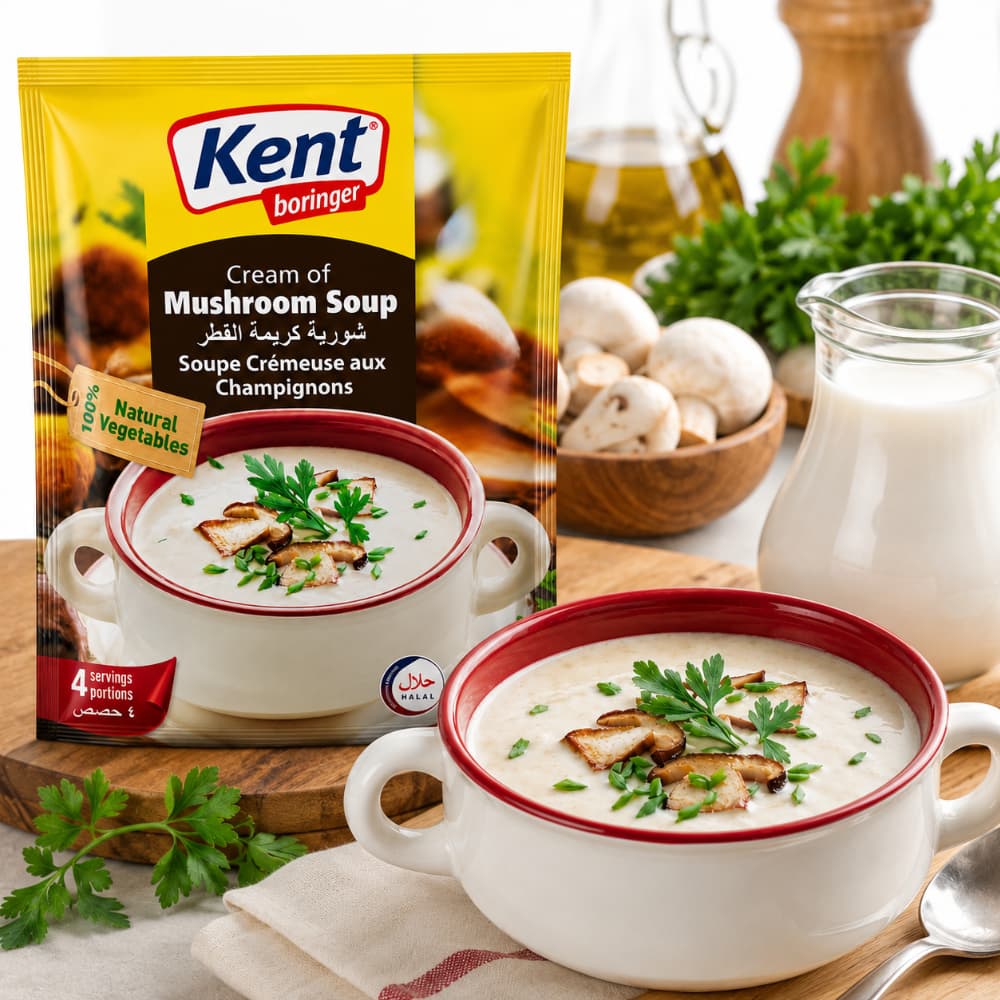 Sopa cremosa de champiñón Kent boringer (5 x 68 g / 2.4 oz) - Miniatura 2