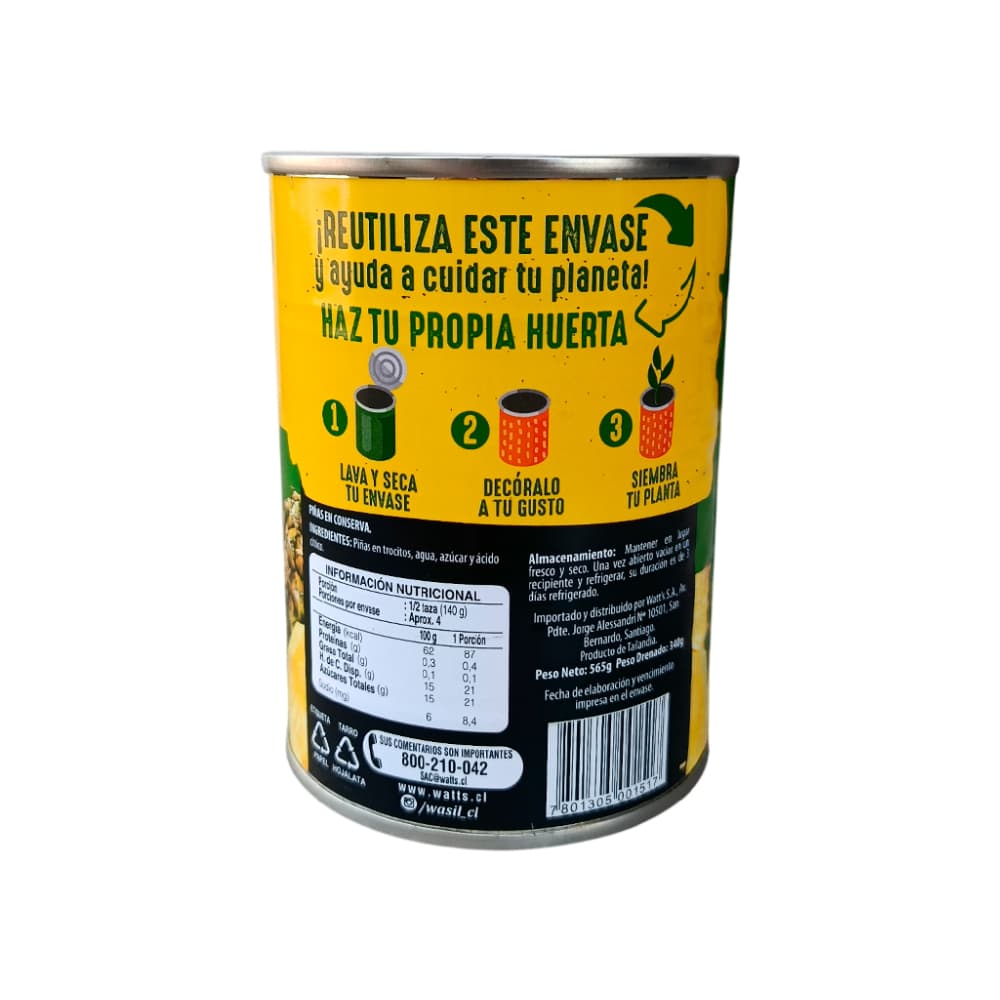 Piñas en conserva en trocitos Wasil (565 g / 19.9 oz) - Miniatura 2