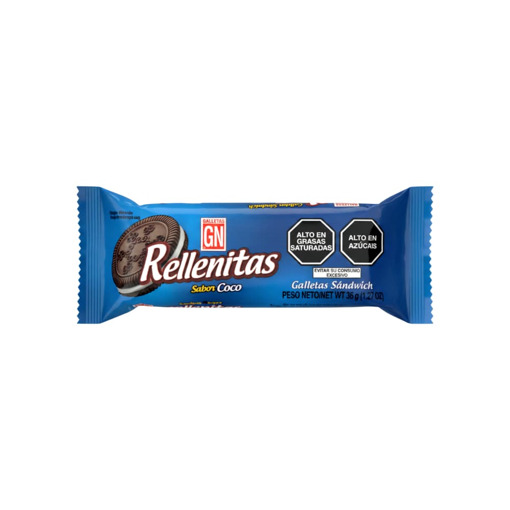 Galletas GN Rellenitas sabor coco (36 g / 1.27 oz) - Imagen 1