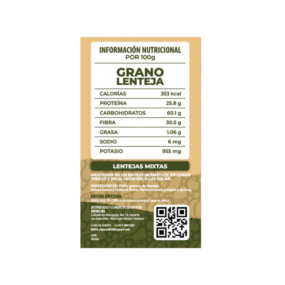 Lentejas Campo Vivo (5 x 500 g / 1.1 lb) - Miniatura 2