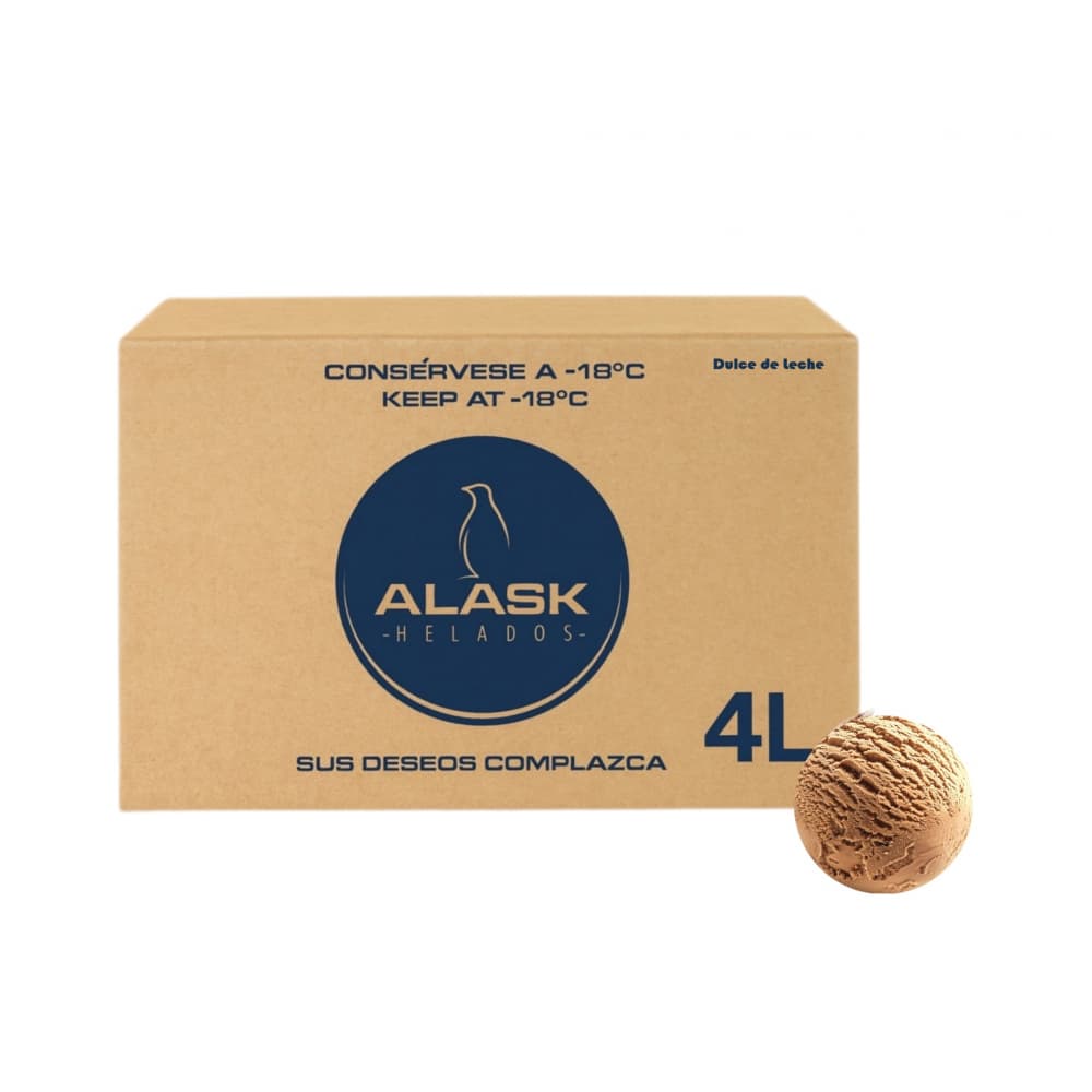 Helado sabor dulce de leche Alask (4 L) - Imagen 1