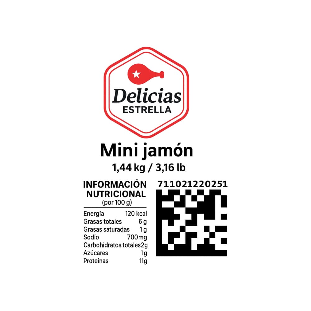 Mini jamón Delicias Estrella (4 x 360 g / 12.69 oz) - Miniatura 4