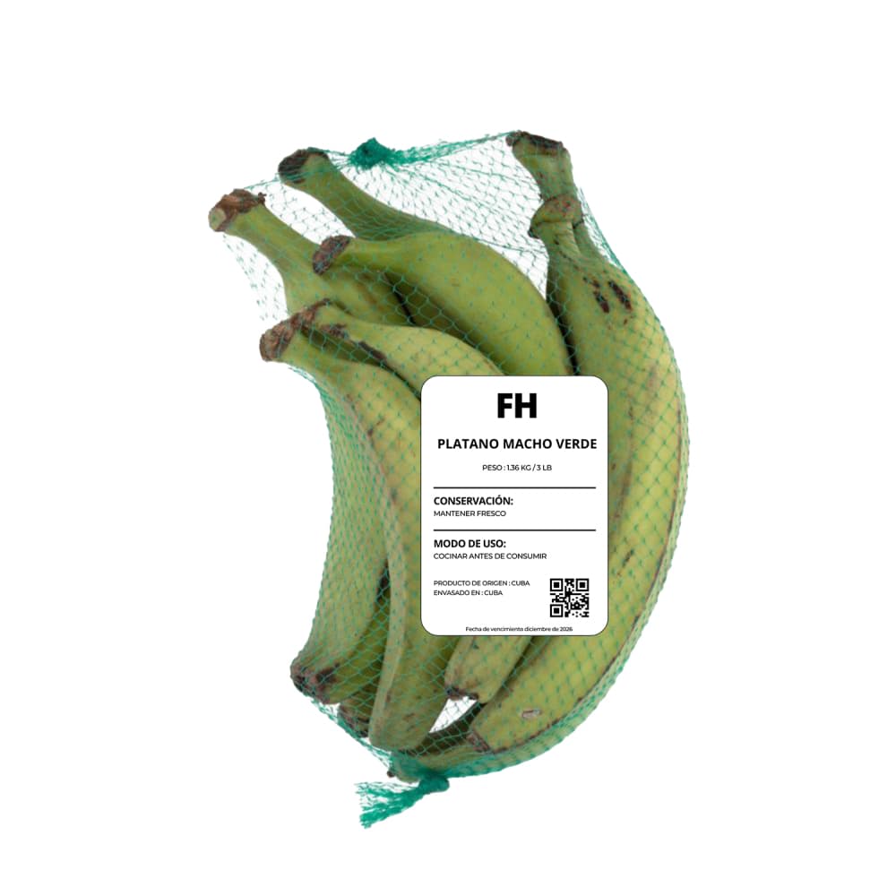Plátano macho verde (1.36 kg / 3 lb) - Miniatura 3